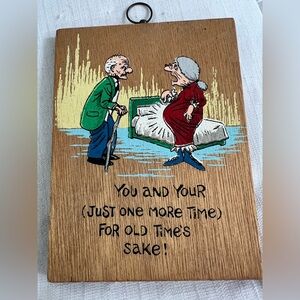 Vintage‎ Bradley funny Wooden Plaque
